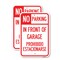 Signmission No Parking in Front of Garage Prohibido Estacionarse, 18'' X 24'' 2 Signs, Heavy Gauge Aluminum, 2PK A-1824-2PACK-23720 - alternate 1