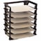Rubbermaid Commercial File Holder, Black, Plastic, 9 in W, 15 15/64 in L, 2 3/4 in H, 9.1" D, 6 Number of Compartments 86028 - alternate 1