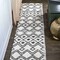 Jonathan Y Caimari Moroccan Diamond Shag White/Gray 2 ft. x 8 ft. Runner Rug MOH412A-28 - alternate 1