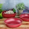 Gibson Home Rockabye 4 Piece Melamine Dinner Bowl Set in Dark Pink 136606.04 - alternate 5