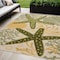 Homeroots 5' X 8' Green Yellow And Blue Starfish Indoor Outdoor Area Rug 548052 - alternate 4