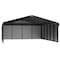 Arrow Storage Products 20 x 24 x 7 ft Charcoal Steel Carport with 3 Wall Kits CPHC202407ECL3 - alternate 1