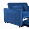 Homeroots 73" Blue Velvet Sleeper Sleeper Reclining Sofa With Toss Pillows 721467 - alternate 6