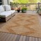 Homeroots 3' X 5' Copper And Beige Geometric Washable Indoor Outdoor Area Rug 598610 - alternate 7