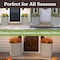 Pure Garden 2-Pack 19.6IN Tall Outdoor Planters for Patio, Entryway or Porch Decor Gray 50-PL4232-LT - alternate 5
