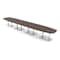 Skutchi Designs Arc Rectangle Meeting Room Table, 45 in W, 264 in L, Brown HAR-AREC-48x264-DOU-H3041 - alternate 1