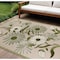 Homeroots 9' X 12' Ivory And Green Floral Indoor Outdoor Area Rug 548114 - alternate 6