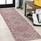 Jonathan Y Estrella Bohemian Medallion Textured Weave Light Gray/Fuchsia 2 ft. x 8 ft. Runner Rug SMB105F-28 - alternate 1
