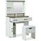 Homeroots 32" White Wood Lighted Mirrored Dresser 691696 - alternate 1