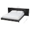 Baxton Studio Elina Modern Ebony Black Wood Queen Size Platform Bed with Built-In Shelves 252-13764-ZORO - alternate 6