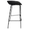 Leisuremod Servos Barstool with Upholstered Faux Leather Seat and Powder Coated Iron Frame, Black SSBL-18BL - alternate 4