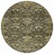 Homeroots 8' Charcoal And Beige Round Damask Washable Indoor Outdoor Area Rug 603379 - alternate 4