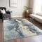 Homeroots 8' X 10' Graphite And Gold Abstract Washable Indoor Outdoor Area Rug 618505 - alternate 5