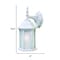 Homeroots XL White Frosted Glass Swing Arm Wall Light 399220 - alternate 3