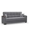 Homeroots 87" Gray Chenille Convertible Futon Sleeper Sofa And Toss Pillows With Storage 607103 - alternate 7