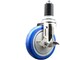 Service Caster 5 Inch 316SS Blue Polyurethane Swivel 1-5/8 Inch Expanding Stem Caster Brake SCC-SS316EX20S514-PPUB-BLUE-TLB-158 - alternate 1