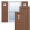 Ekena Millwork True Fit PVC San Antonio Mission Style Fixed Mount Shutters, Burnt Toffee, 12W x 44H, PR TFP001ST12X044BT - alternate 1