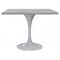 Leisuremod Square 36.42 in W, 29.35 in L, Resin/Steel, White VT20W-S36WMR - alternate 1