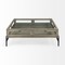 Homeroots 42" Gray and Black Glass and Metal Square Coffee Table With Shelf 393171 - alternate 6