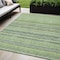 Homeroots 5' X 8' Artichoke Green And Olive Green Striped Washable Indoor Outdoor Area Rug 577788 - alternate 1