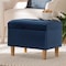 Baxton Studio Elias Modern Navy Blue Velvet Fabric Storage Ottoman 256-14053-ZORO - alternate 8