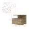 Homeroots 12" Beige Wood One Drawer Nightstand 529080 - alternate 11