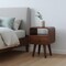 Homeroots 22" Chestnut Solid Wood One Drawer Nightstand 722542 - alternate 4