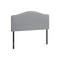 Homeroots Gray Upholstered Camelback Full Headboard With Nail Head Trim 490185 - alternate 1