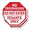 Signmission No Trespassing Do Not Enter Tenants, 4 inch X 4 inch, Vinyl Decal, 2PK OC-D-2PACK-4-96 - alternate 1
