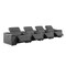 Homeroots 175" Dark Gray Italian Leather Reclining Metal USB Sofa 720414 - alternate 7