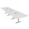 Skutchi Designs 16ft Conference Table W/ Power Unit | 16 Person Modular Rectangular Meeting Table | Harmony Series HAR-REC-48x192-T-WA7976-ESIL - alternate 1