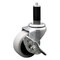 Service Caster 2 Inch Thermoplastic Rubber Wheel 1-1/8 Inch Expanding Stem Caster with Brake SCC-EX05S210-TPRS-SLB-118 - alternate 1