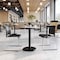 Flash Furniture HERCULES Kenai Black Office Reception Stack Chair with Contoured Backrest and Chrome Sled Base RUT-239AN-BK-CHR-GG - alternate 4