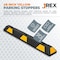 Jrex Safety 48 in Rubber Parking Block Curb Stop, Yellow Reflective Strip, 10PK PBSY-JR-4-10PK - alternate 3