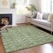 Homeroots 8' X 10' Green And Ivory Geometric Washable Indoor Outdoor Area Rug 583345 - alternate 5