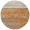 Homeroots 8' Terra Cotta Beige And Ivory Round Striped Washable Indoor Outdoor Area Rug 599384 - alternate 6