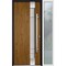 Vdomdoors Steel Door Deux 1713 Natural Oak Sidelight Exterior White Window Stainless Inserts Single Modern Pa DEUX1713EXD-OAKW-W36+16 x H80-Left-hand Inswing - alternate 4