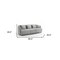 Homeroots 85" Gray Geometric Sofa And Toss Pillows With Brown Legs 480914 - alternate 4