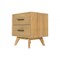 Homeroots 24" Solid Wood and Wood Two Drawer Nightstand 473036 - alternate 5
