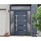 Vdomdoors Steel Door Deux 1105 Gray Graphite 2 Sidelight and Transom Window Stainless Inserts Single Modern P DEUX1105EXD-GRE-W12+36+12xH80+16-RH-O - alternate 5