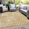 Homeroots 5' X 8' Gold And Ivory Geometric Washable Indoor Outdoor Area Rug 595068 - alternate 6