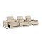 Homeroots 129" Beige Top Grain Leather Reclining Metal USB Sofa 720343 - alternate 6