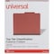 Universal 4-, 6-, 8-Section Classification Folders, 1 Divider, Letter, Red, 10PK UNV10250 - alternate 2