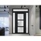 Vdomdoors Front Exterior Prehung FiberGlass Door Frosted Glass / Manux 8552 Matte Black / 2 Sidelight and Tra MANUX8552EXD-BLK-W14+30+14 x H80+14-LH - alternate 3