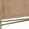 Homeroots 95in Natural And Antiqued Gold Solid Wood Carved Geometric Sideboard with Six Doors 521383 - alternate 7