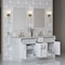 James Martin Vanities Bellshire 72" Double Vanity, Bright White w/ 3 CM Eternal Jasmine Pearl Silestone Top 660-V72-BW-3EJP - alternate 5