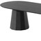 Homeroots 86" Black Wood Double Pedestal Base Oval Dining Table 720675 - alternate 5