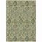 Homeroots 5' X 8' Artichoke Green And Gray Damask Washable Indoor Outdoor Area Rug 588131 - alternate 5