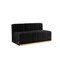 Homeroots Black Velvet U Shaped Three Piece Sofa and Chaise Sectional With Toss Pillows 643877 - alternate 9