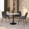Leisuremod Bristol Modern Round Dining Table - MDF Wood Top with Powder Coated Steel Base BTBL-31WS - alternate 6